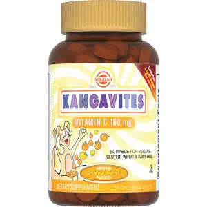 Солгар Кангавітес з вітаміном C таблетки зі смаком апельсина по 100 мг, 90 шт.