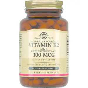 Солгар Натуральний вітамін К2 (менахінон 7) капсули по 100 мкг, 50 шт.