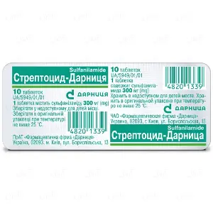 Стрептоцид-Дарниця таблетки по 300 мг, 10 шт.