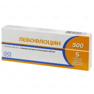 Левофлоцин 500 табл. п/о 500 мг № 5