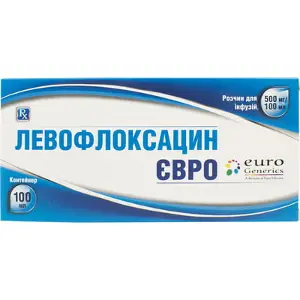 Левофлоксацин Євро розчин для інфузій 500мг/100мл 100 мл