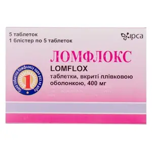 Ломфлокс таблетки в/о 400 мг № 5