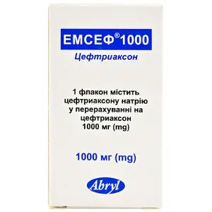 Эмсеф 1000 порошок для р-ра д/ин. по 1000 мг №1 во флак.