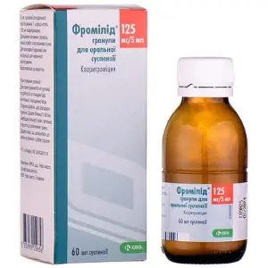Фромилид гранулы для оральной суспензии по 60 мл, 125 мг/5 мл, 1 шт.