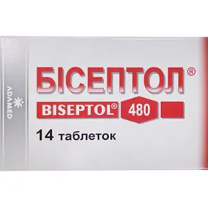 Бісептол таблетки 400 мг + 80 мг блістер № 14