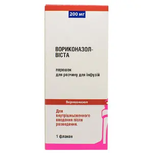 Вориконазол-Віста порошок для розчину для інфузій по 200 мг у флаконі