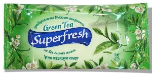 Салфетки Superfresh Green Tea влажые антибактериальные №15