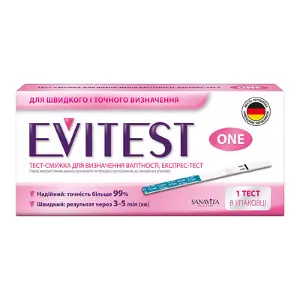 Тест на вагітність Evitest One смужка, 1 шт.