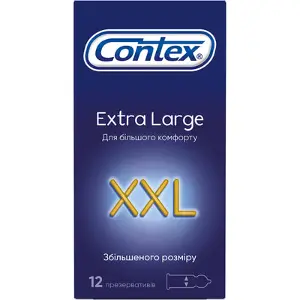 Презервативи Contex (Контекс) Extra Large XXL збільшеного розміру, 12 шт.