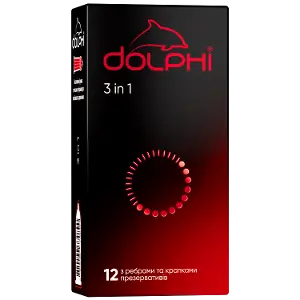 Презервативи DOLPHI (Долфі) 3 в 1, 12 шт.