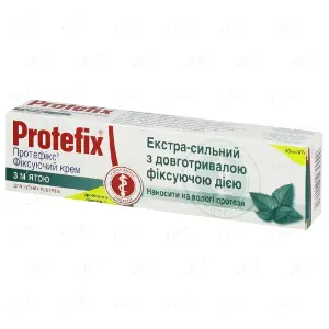 Протефикс крем фиксирующий для зубных протезов с мятой, 40 мл