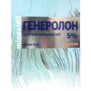 Генеролон раствор накожный против выпадения волос 5%, 60 мл