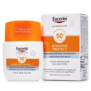 Eucerin Сонцезахисний флюїд для обличчя для чутливої шкіри з SPF-50, 50 мл