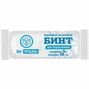 DR. WHITE бинт нестерильний 5 м х 10 см