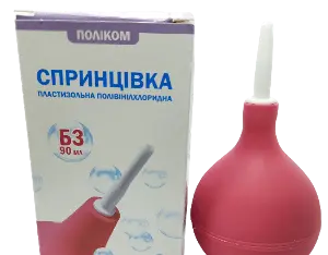 Спринцівка Б3 з твердим наконечником, 90 мл - Поліком