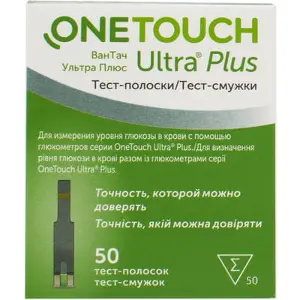 Тест-смужки One Touch Ultra Plus, 50 шт.