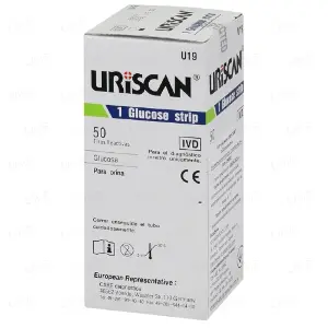 Тест-смужки Uriscan U19 1 для аналізу сечі показник Глюкози N50