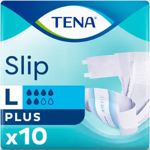 Подгузники 10 TENA Slip Plus Large дышащие