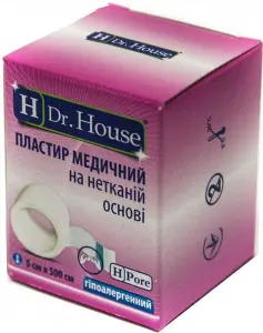 Лейкопластырь H Dr.House 5х500 нeтканевая основа