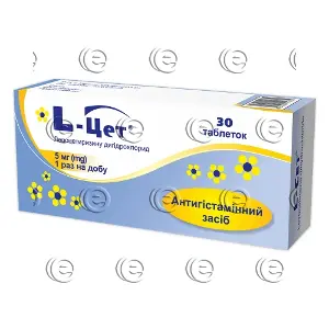 L-цет таблетки від алергії по 5 мг, 30 шт.