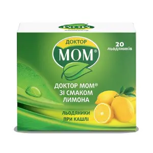 Доктор МОМ льодяники для горла зі смаком лимона, 20 шт.