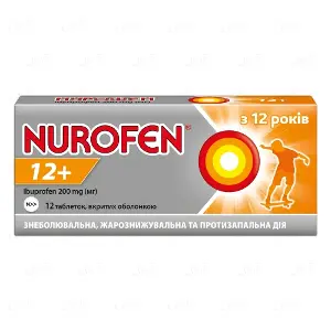 Нурофєн 12+ таблетки в/о 200 мг блістер № 12