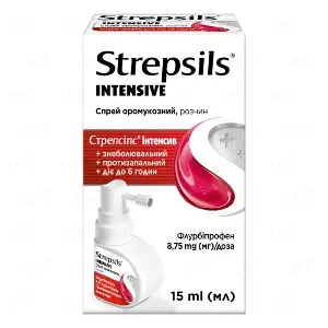 Стрепсилс Интенсив спрей 8.75 мг/доза по 15 мл во флак.
