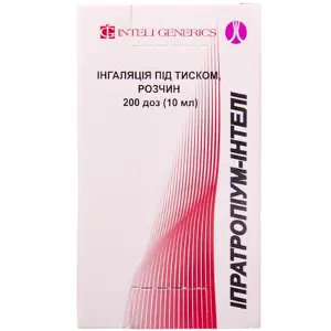Іпратропіум-Інтелі аерозоль для інгаляцій дозований, 20 мкг/доза, 200 доз, 10 мл
