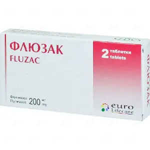 Флюзак таблетки від кандидозу 200 мг №2