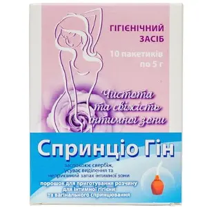 Спринціо Гін порошок для гігієни статевих органів у пакетиках по 5 г, 10 шт.