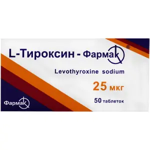 L-Тироксин таблетки 25 мкг № 50