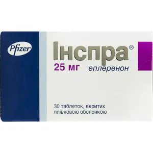 Инспра таблетки по 25 мг, 30 шт.