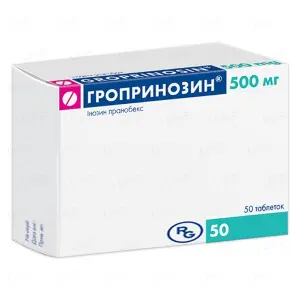 Гропринозин таблетки 500 мг № 50 (10х5)