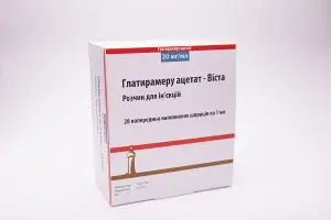 Глатирамера Ацетат-Віста розчин для ін'єкцій по 1 мл у шприці, 20 мг/мл, 28 шт.