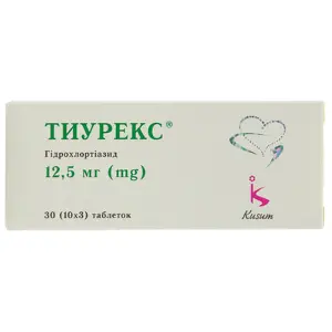 Тіурекс таблетки по 12,5 мг, 30 шт.