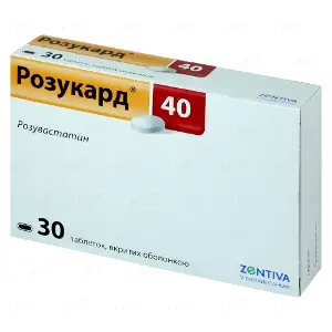 Розукард® 40 табл. п/о 40 мг № 30