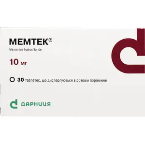 Мемтек таблетки за хвороби Альцгеймера по 10 мг, 30 шт.