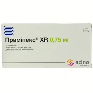 Праміпекс XR таблетки пролонгованої дії 075 мг №30