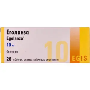 Эголанза таблетки по 10 мг, 28 шт.