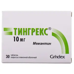 Тингрекс таблетки, п/плен. обол. по 10 мг №30 (10х3)