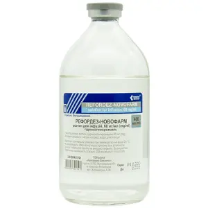 Рефордез-Новофарм раствор для инфузий по 400 мл в бутылке, 60 мг/мл