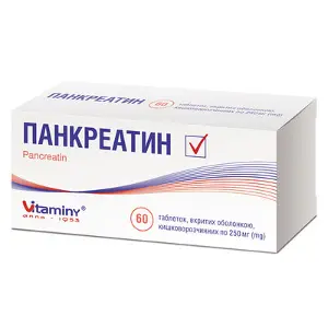 Панкреатин таблетки в/о 250 мг № 60