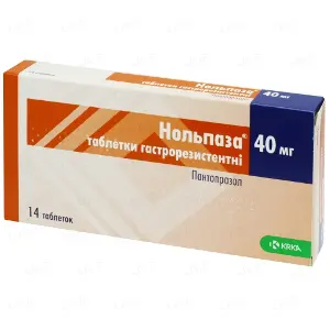 Нольпаза таблетки 40 мг № 14