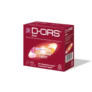 Ди-Орс (D-ORS) порошок для приготовления суспензии в пакетиках от диареи по 3 г, 20 шт.