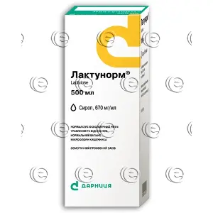 Лактунорм проносний сироп по 670 мг/мл, 500 мл