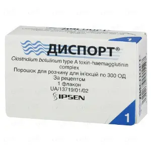 Диспорт порошок для розчину для ін'єкцій, 300 ОД, 3 мл