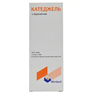 Катеджель с лидокаином гель для местной анестезии в шприц-тубе 12,5 г, 1 шт.