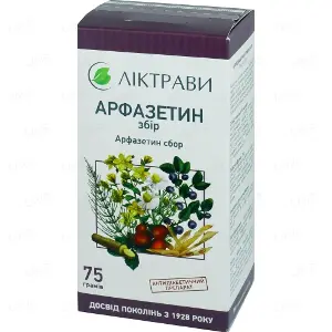 Арфазетин збір трав при цукровому діабеті, 75 г - ПрАТ ФФ Віола