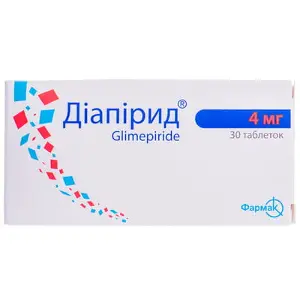 Діапірид таблетки від цукрового діабету по 4 мг, 30 шт.