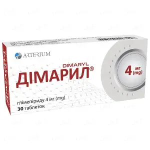 Дімарил 4 мг №30 таблетки
